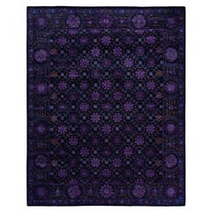 Tappeto Overdyed One-of-a-Kind Wool Purple Area Rug 8' 3" x 10' 3"