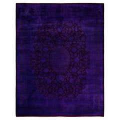 Alfombra de lana Overdyed Única en su género Morado 8' 3" x 10' 7"