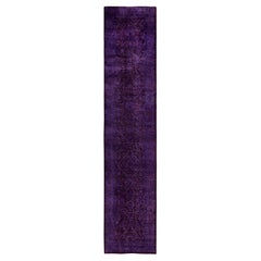 Alfombra de lana Overdyed One-of-a-Kind Púrpura 2' 7" x 12' 9"