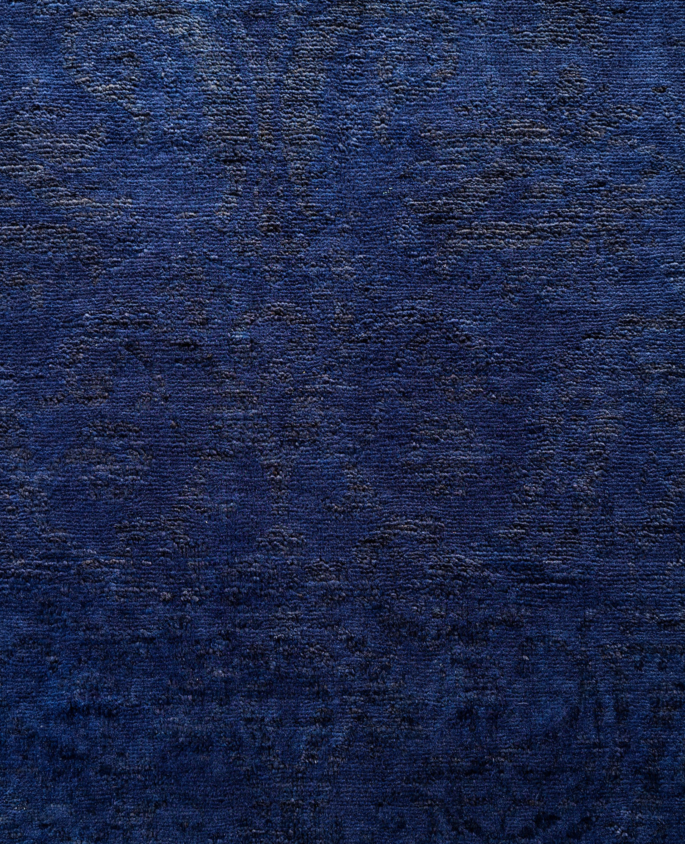 Alfombra cuadrada Overdyed One-of-a-Kind de lana púrpura 12' 0