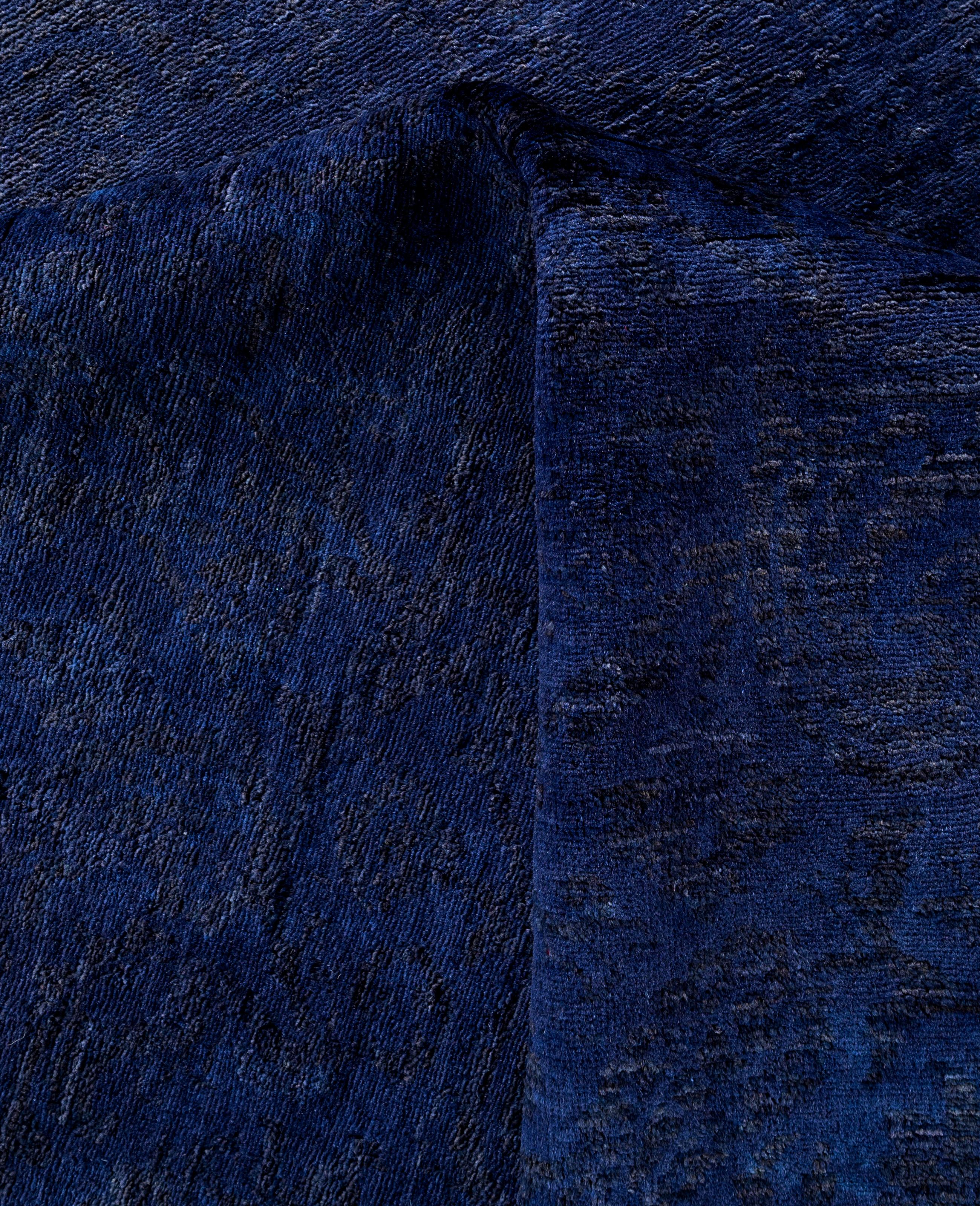 Alfombra cuadrada Overdyed One-of-a-Kind de lana púrpura 12' 0