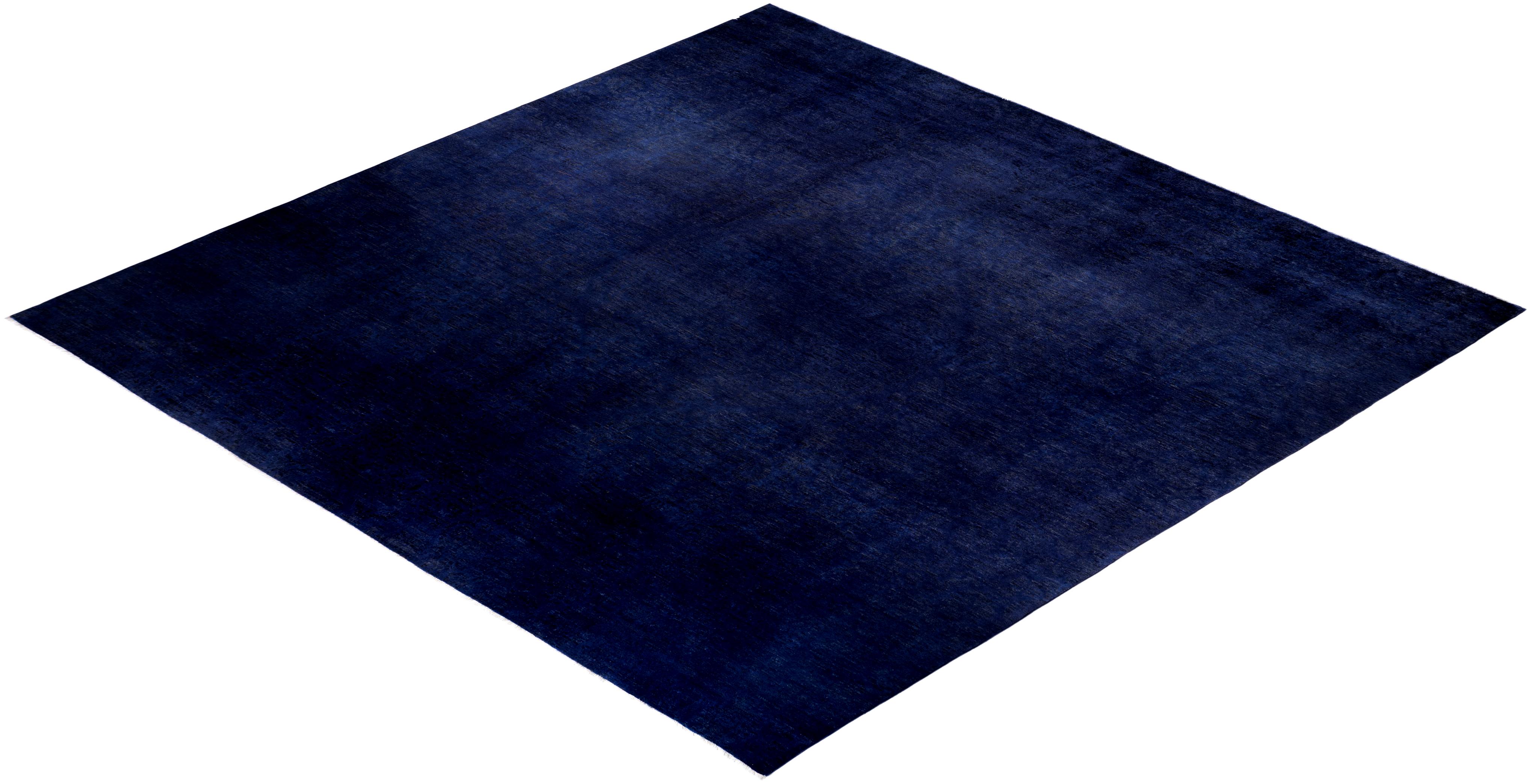 Alfombra cuadrada Overdyed One-of-a-Kind de lana púrpura 12' 0