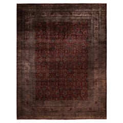 Overdyed One-of-a-Kind Wool Red Area Rug 12' 3" x 15' 3"