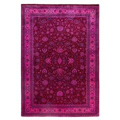 Alfombra de lana Overdyed One-of-a-Kind roja 6' 1" x 8' 10"