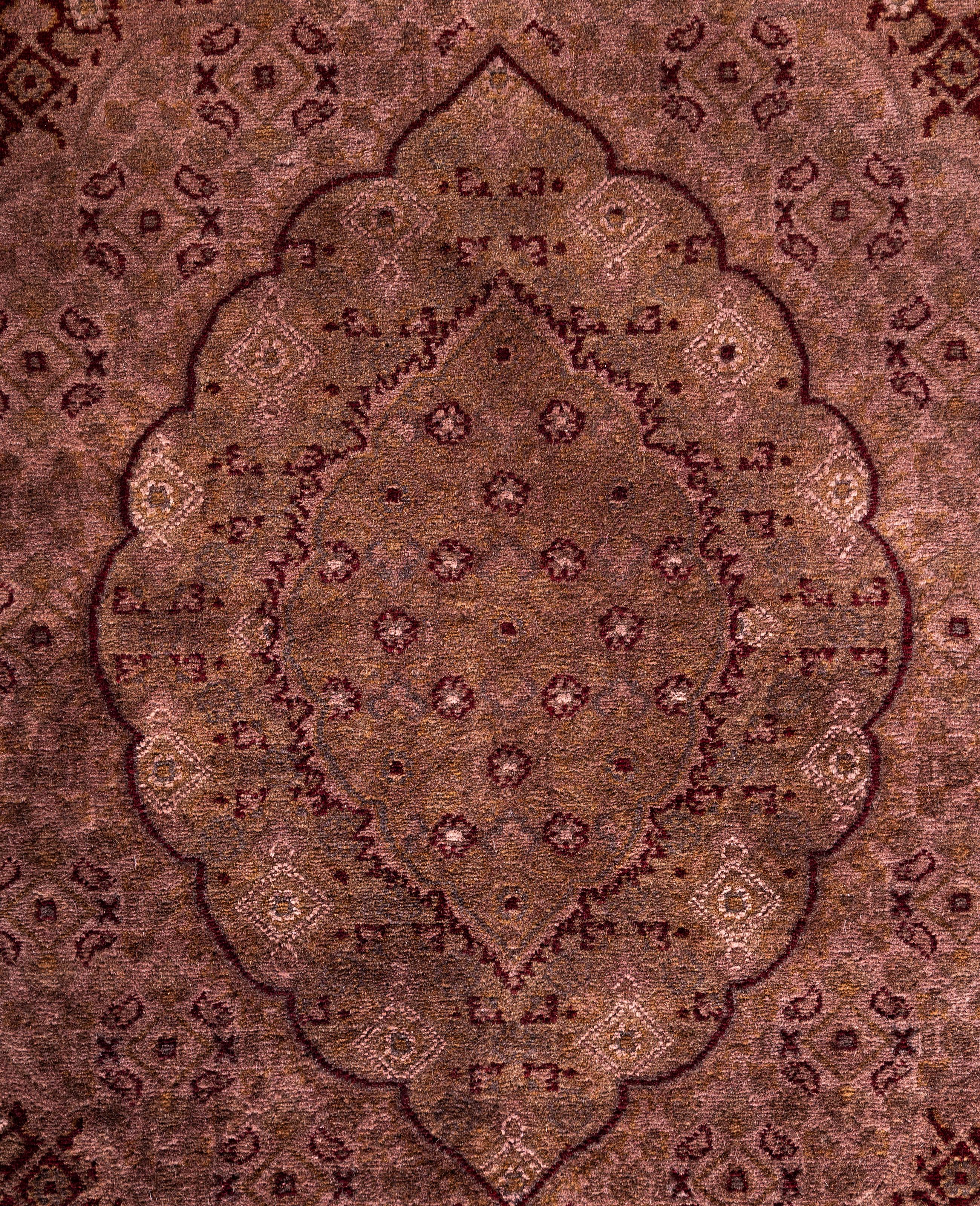 Alfombra de lana Overdyed One-of-a-Kind Roja 6' 2