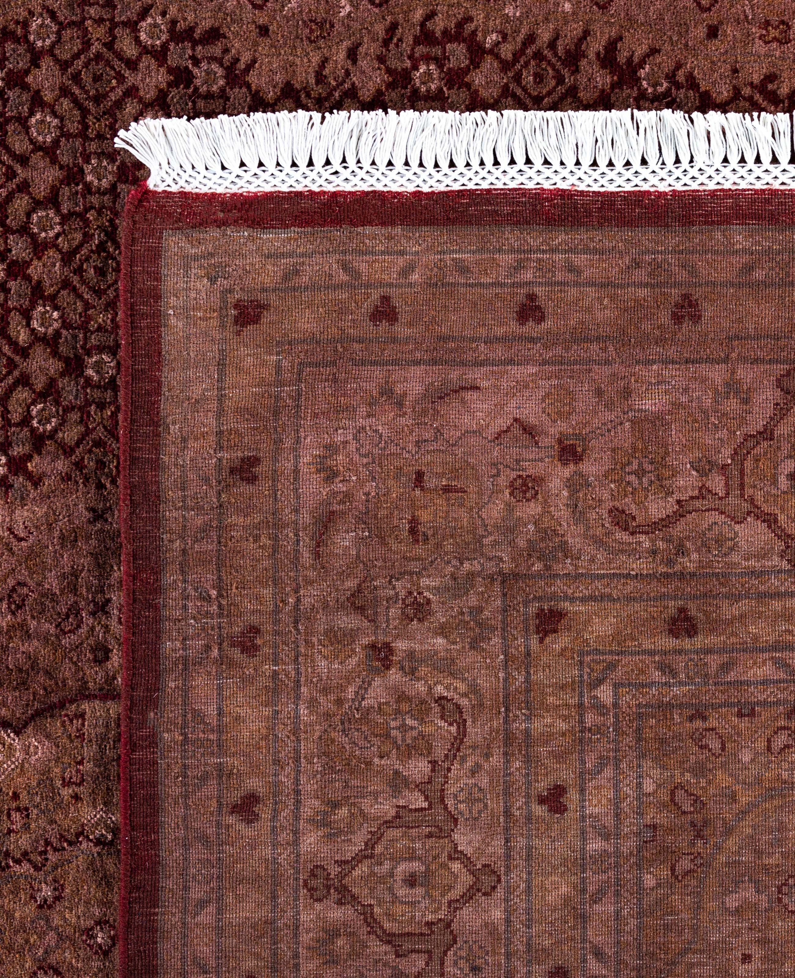 Alfombra de lana Overdyed One-of-a-Kind Roja 6' 2