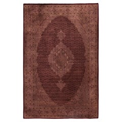 Overdyed One-of-a-Kind Wool Red Area Rug 6' 2" x 9' 5"