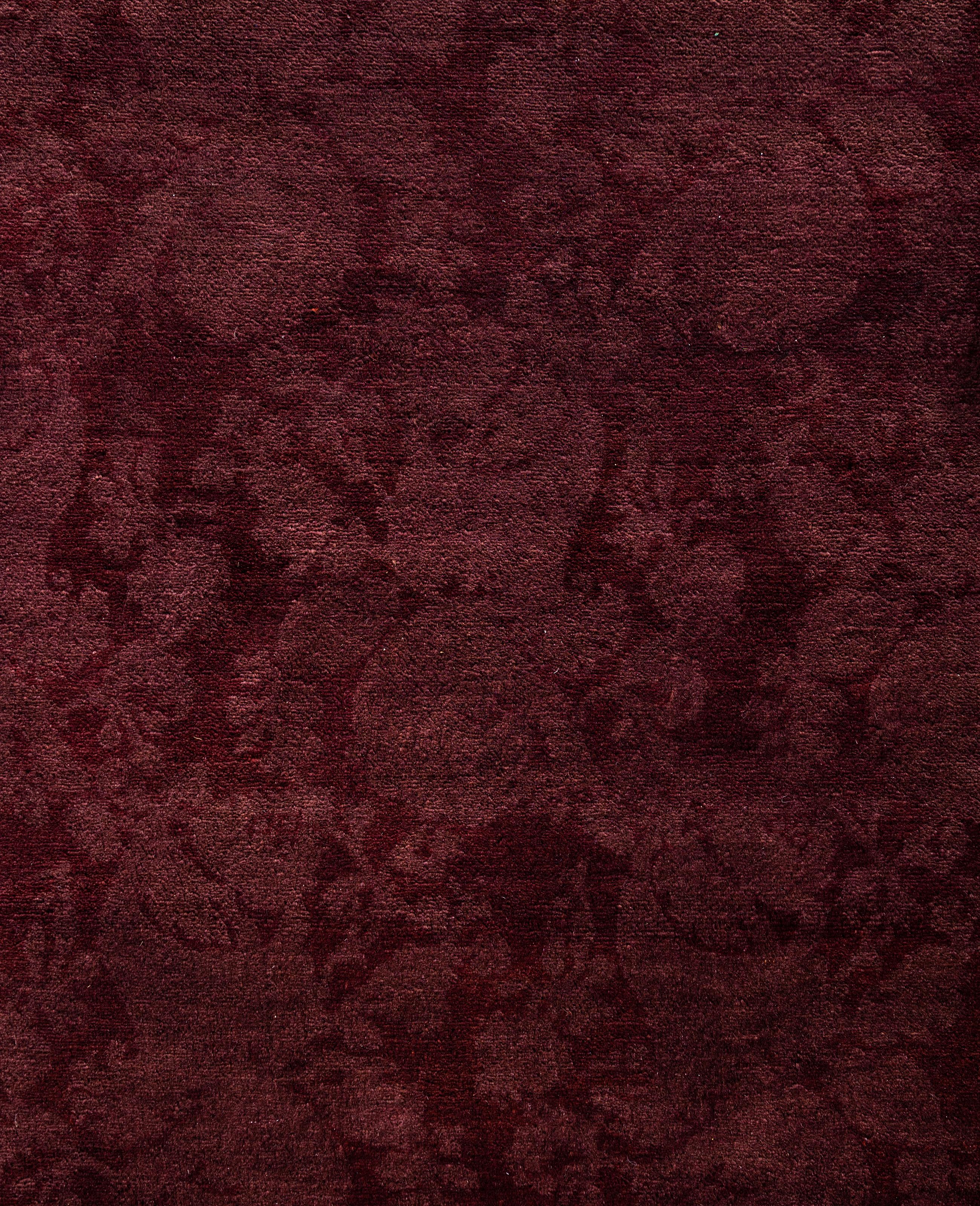 Overdyed Einzigartige Wolle Rot Bereich Teppich 9' 1