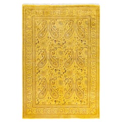 Alfombra de lana Overdyed One-of-a-Kind amarilla 5' 9" x 8' 4"