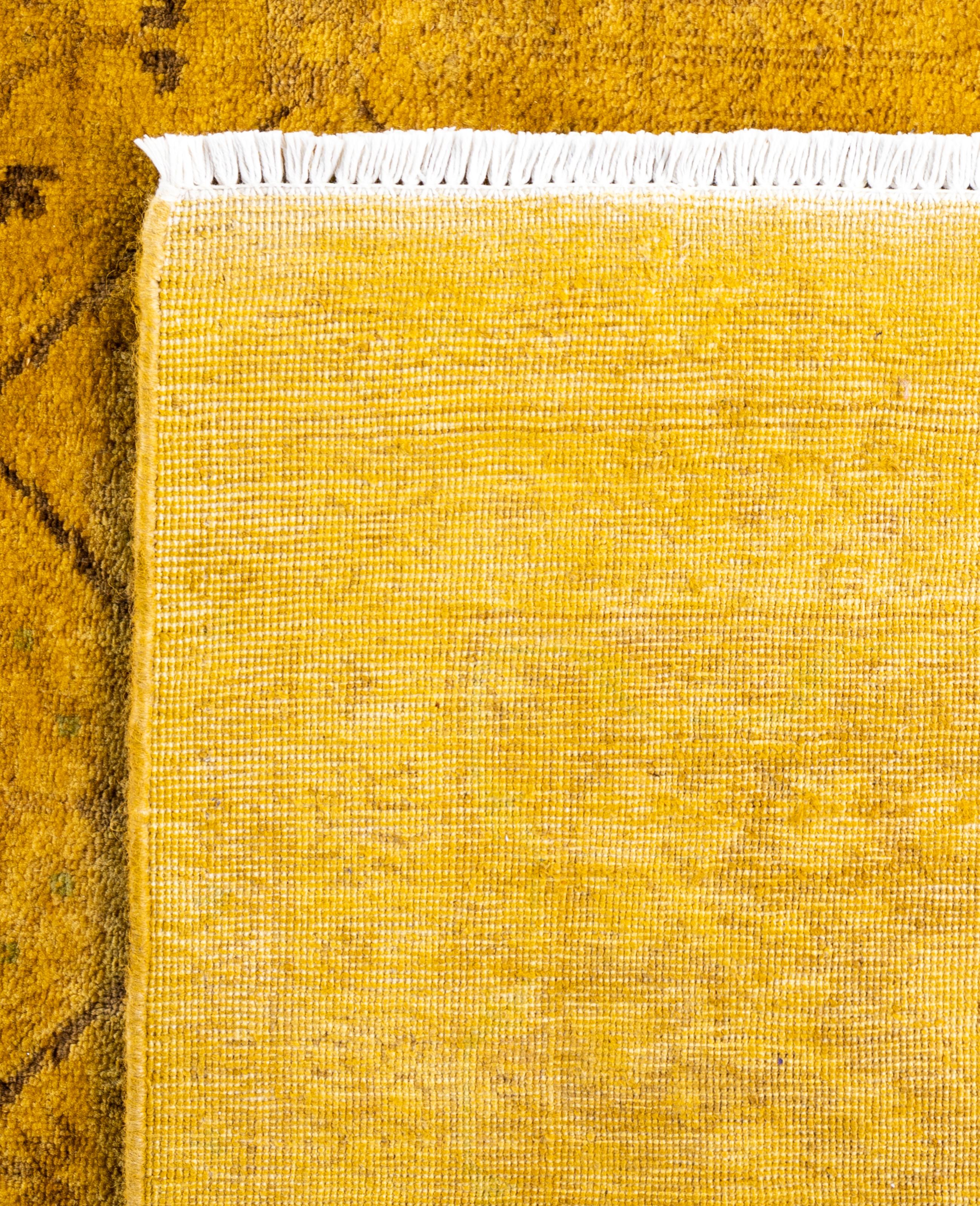 Alfombra de lana Overdyed One-of-a-Kind amarilla 6' 0