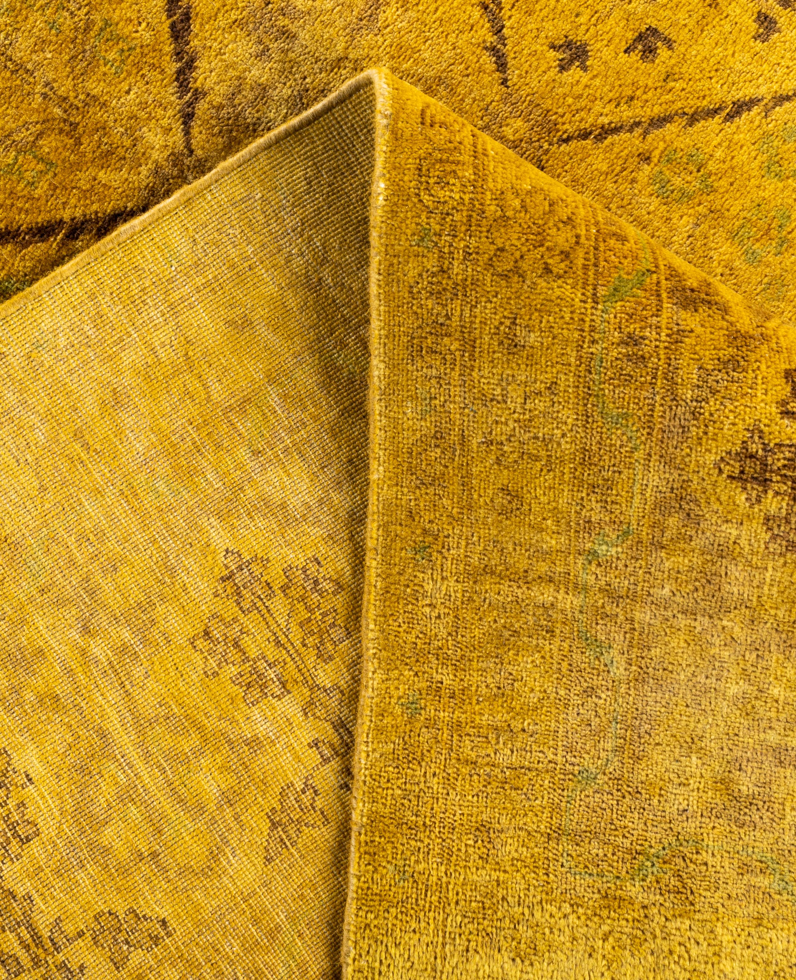 Alfombra de lana Overdyed One-of-a-Kind amarilla 6' 0
