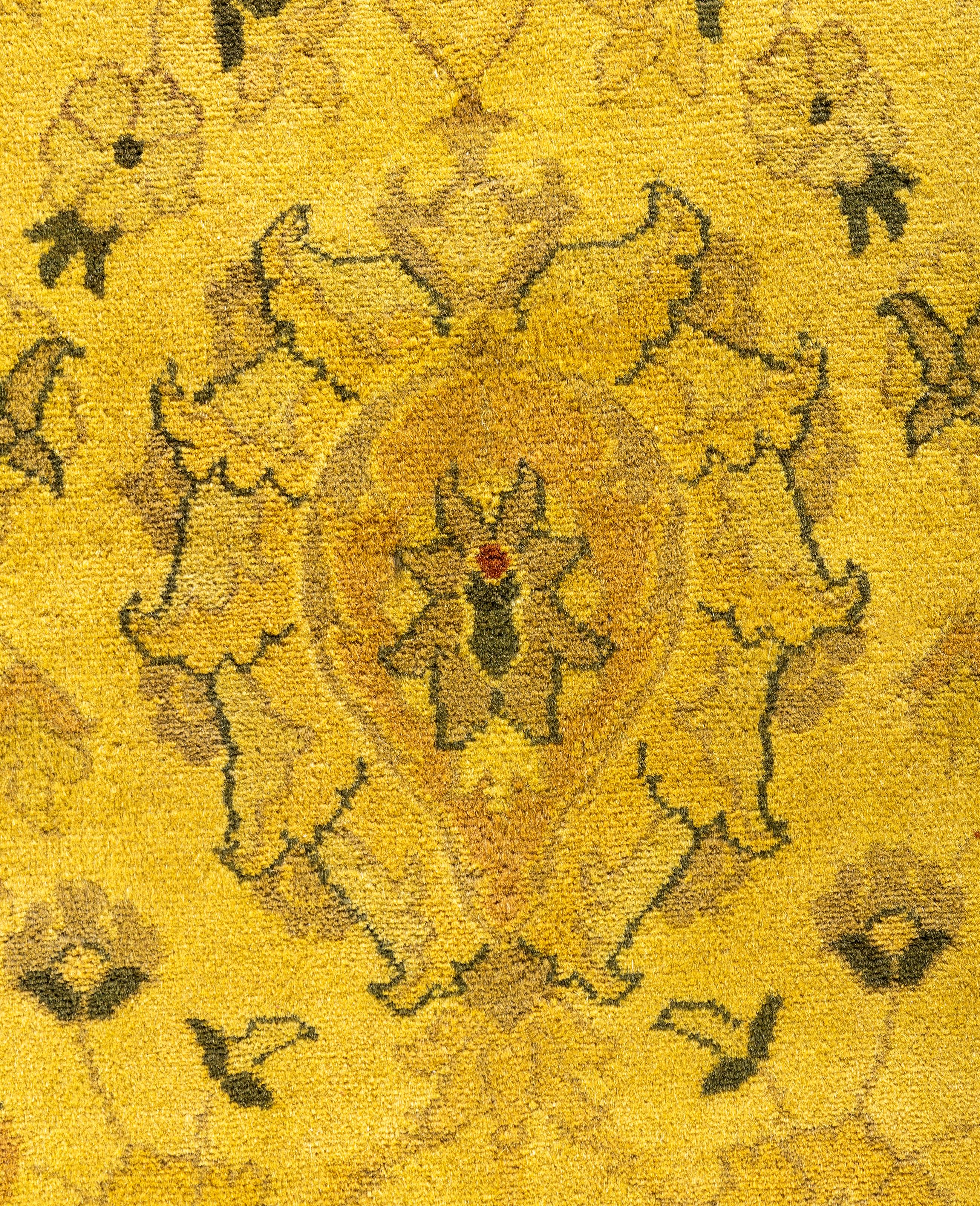 Alfombra de lana Overdyed One-of-a-Kind amarilla 8' 0