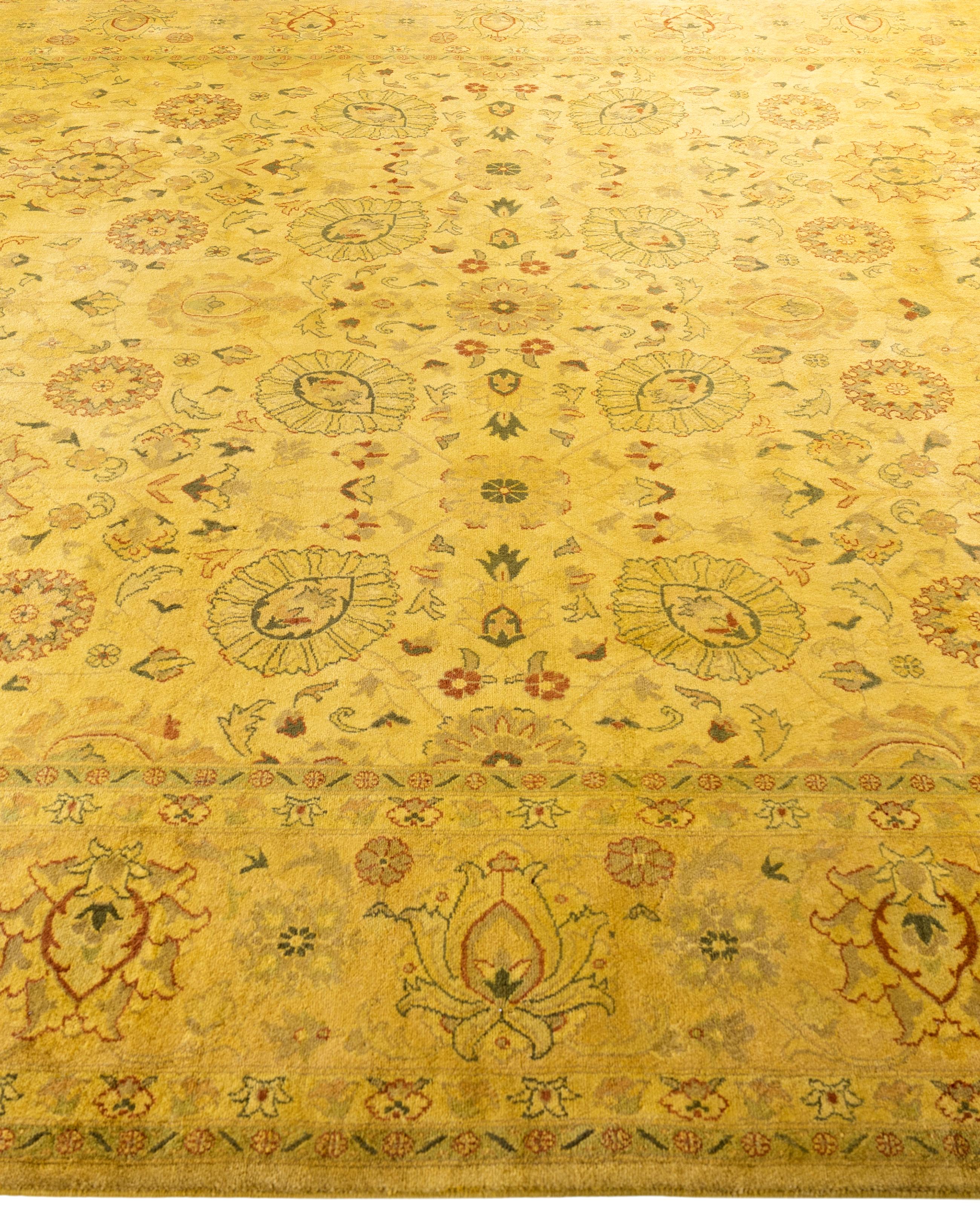 Alfombra de lana Overdyed One-of-a-Kind amarilla 8' 0