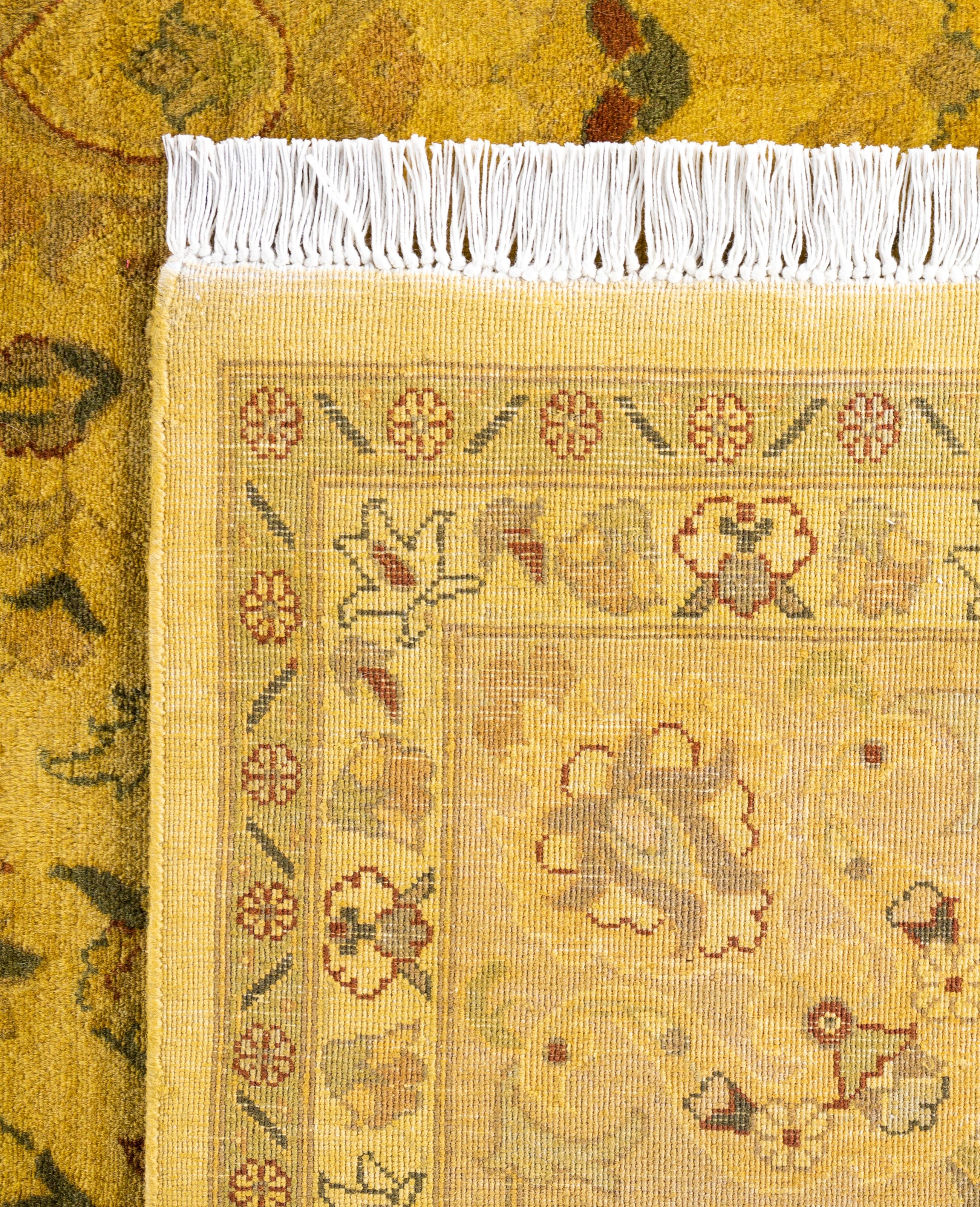 Alfombra de lana Overdyed One-of-a-Kind amarilla 8' 0