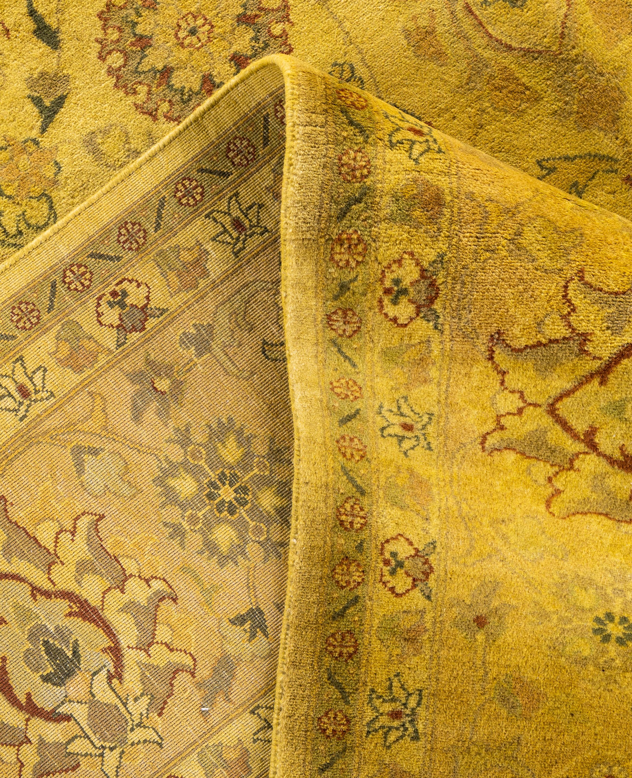 Alfombra de lana Overdyed One-of-a-Kind amarilla 8' 0