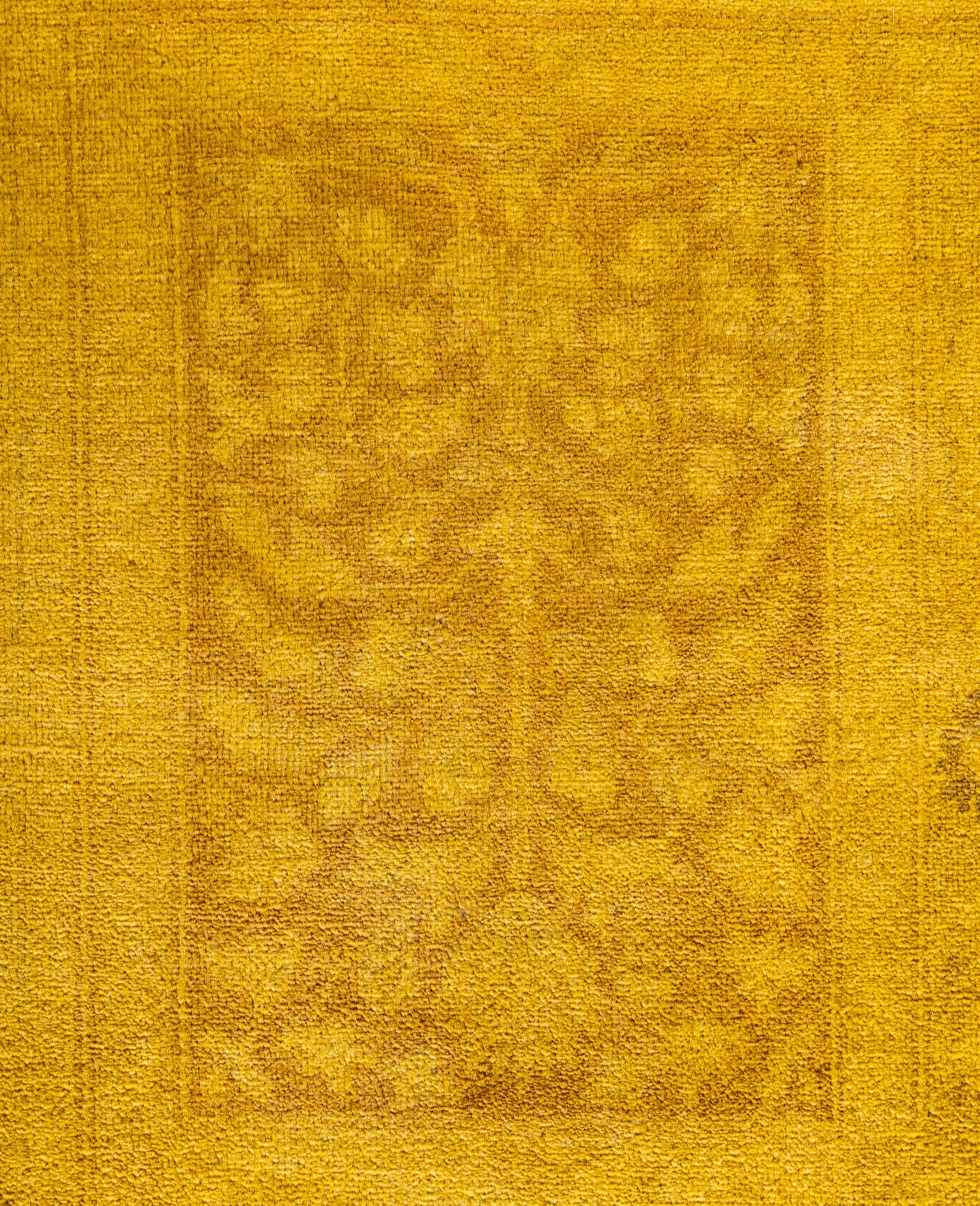 Alfombra de lana Overdyed One-of-a-Kind amarilla 8' 2