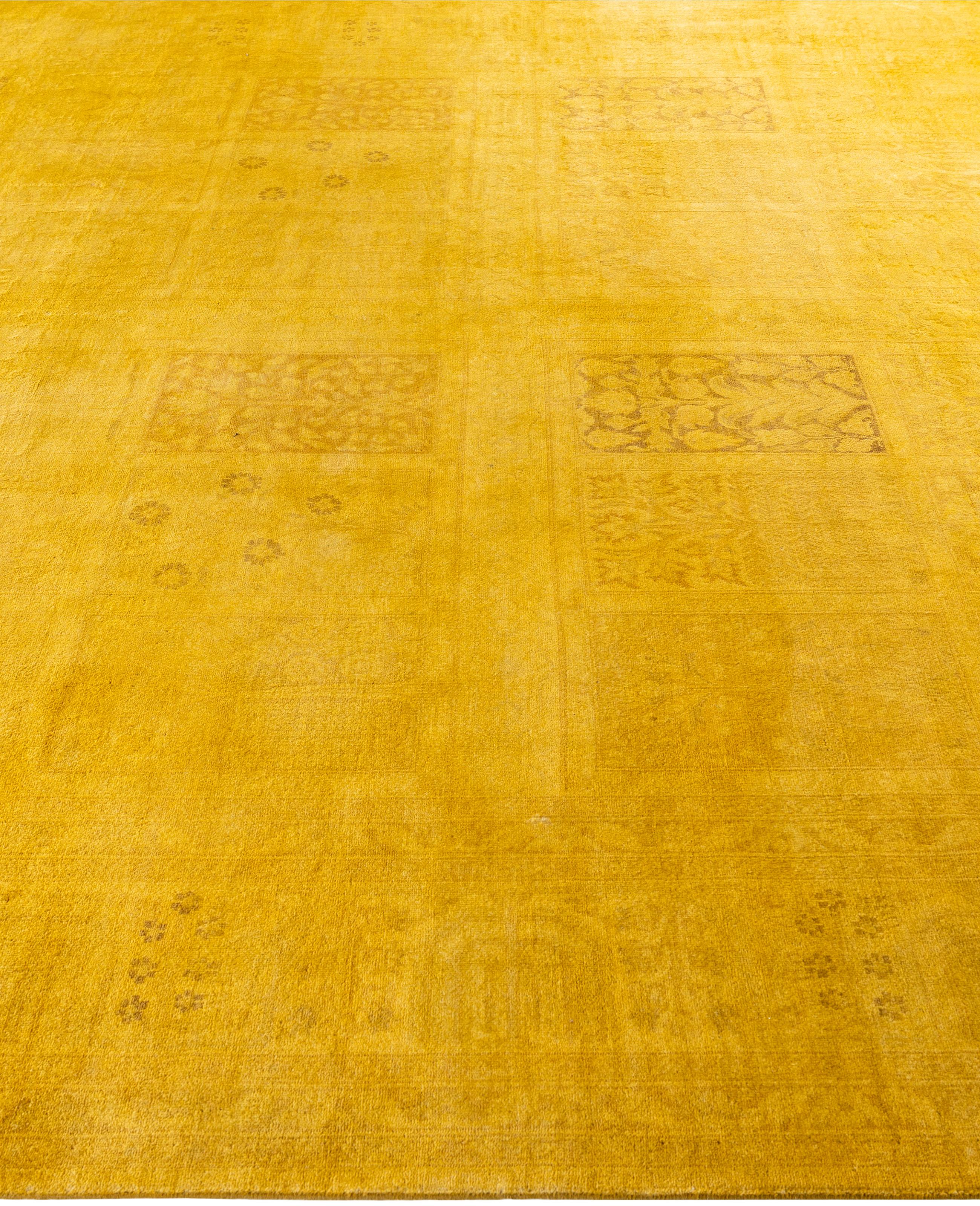 Alfombra de lana Overdyed One-of-a-Kind amarilla 8' 2