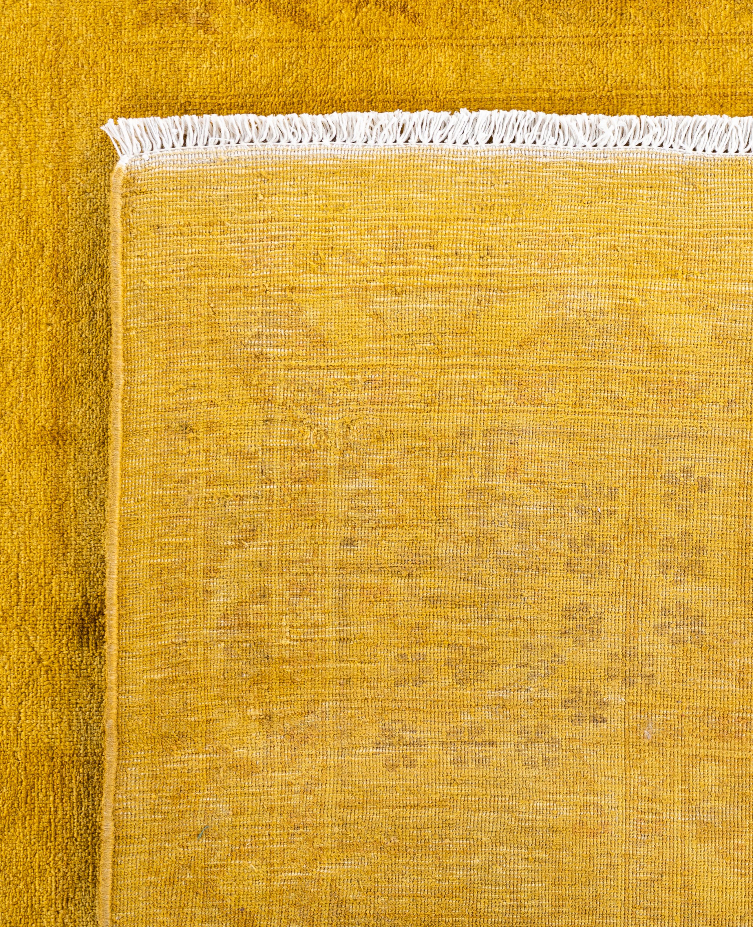 Alfombra de lana Overdyed One-of-a-Kind amarilla 8' 2