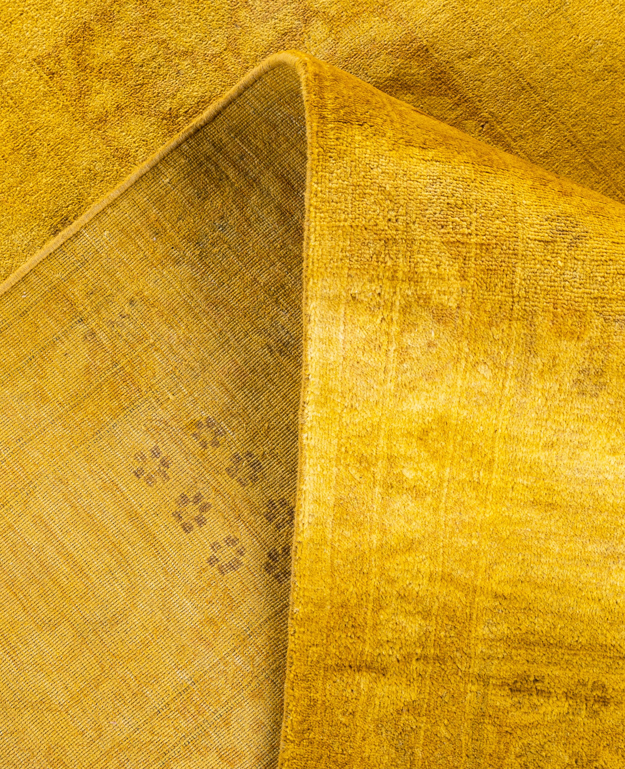 Alfombra de lana Overdyed One-of-a-Kind amarilla 8' 2