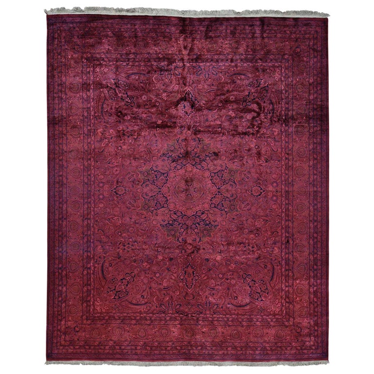 Overdyed Pak Persian 300 Kpsi Hand Knotted Full Pile Oriental Rug - Overdyed Persian Rug Overdyed Pak Persian 300 Kpsi Hand Knotted Full Pile Oriental Rug - Overdyed Persian Rug