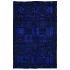 Handgeknüpfter orientalischer Overdyed-Teppich aus Wolle mit persischem Bakhtiari-Gartendesign