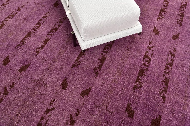 Overdyed Transitional Design Rug For Sale at 1stDibs