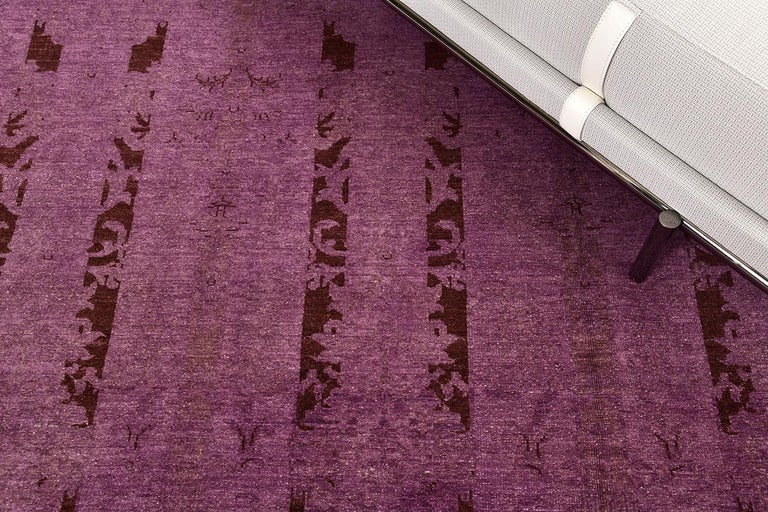 Overdyed Transitional Design Rug For Sale at 1stDibs