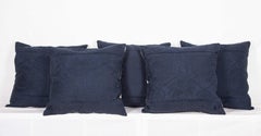 Overdyed Vintage Minimalist, Modern, Suzani Pillow Cases, Mid-20th Century