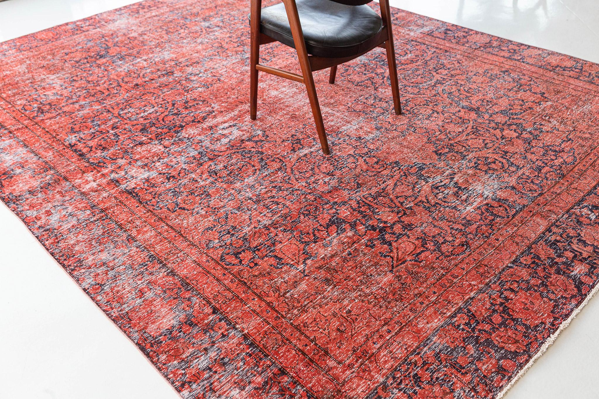  Overdyed Vintage Style Rug For Sale 6