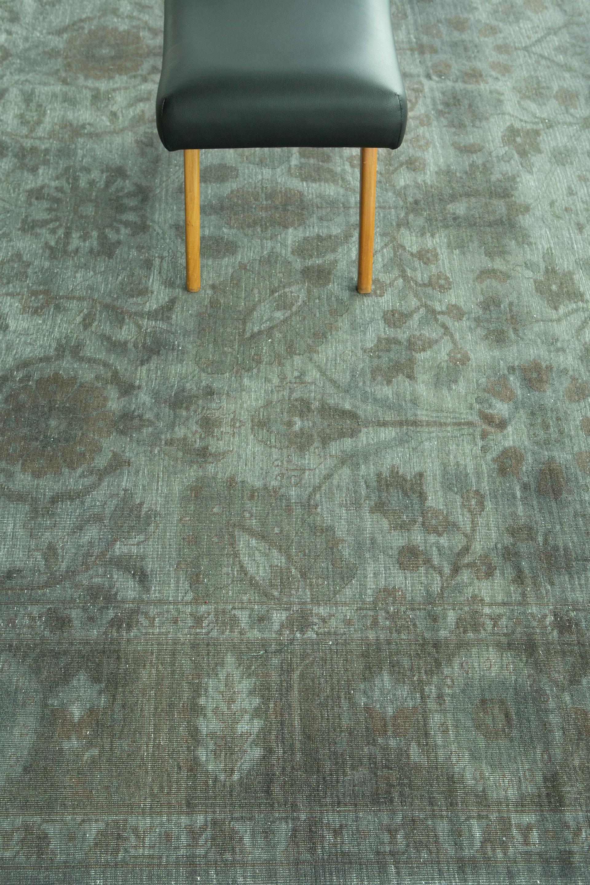 Hand-Knotted Overdyed Vintage Style Rug