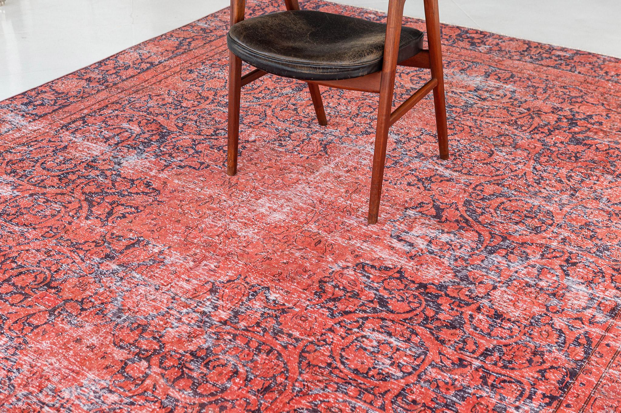 Late 20th Century  Overdyed Vintage Style Rug For Sale