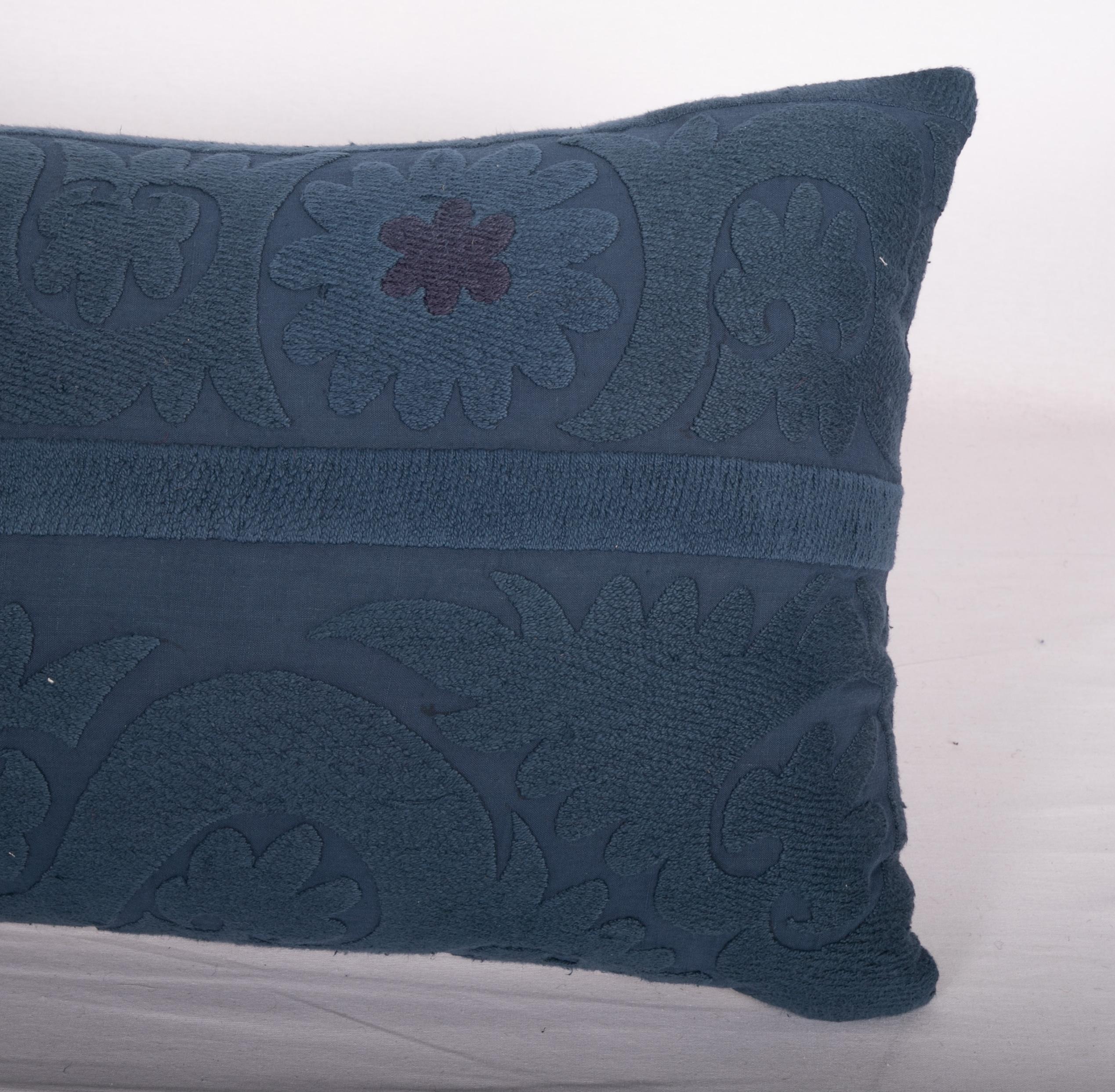 Overdyed Vintage Suzani Pillow Case, Mid-20th Century In Good Condition In Istanbul, TR