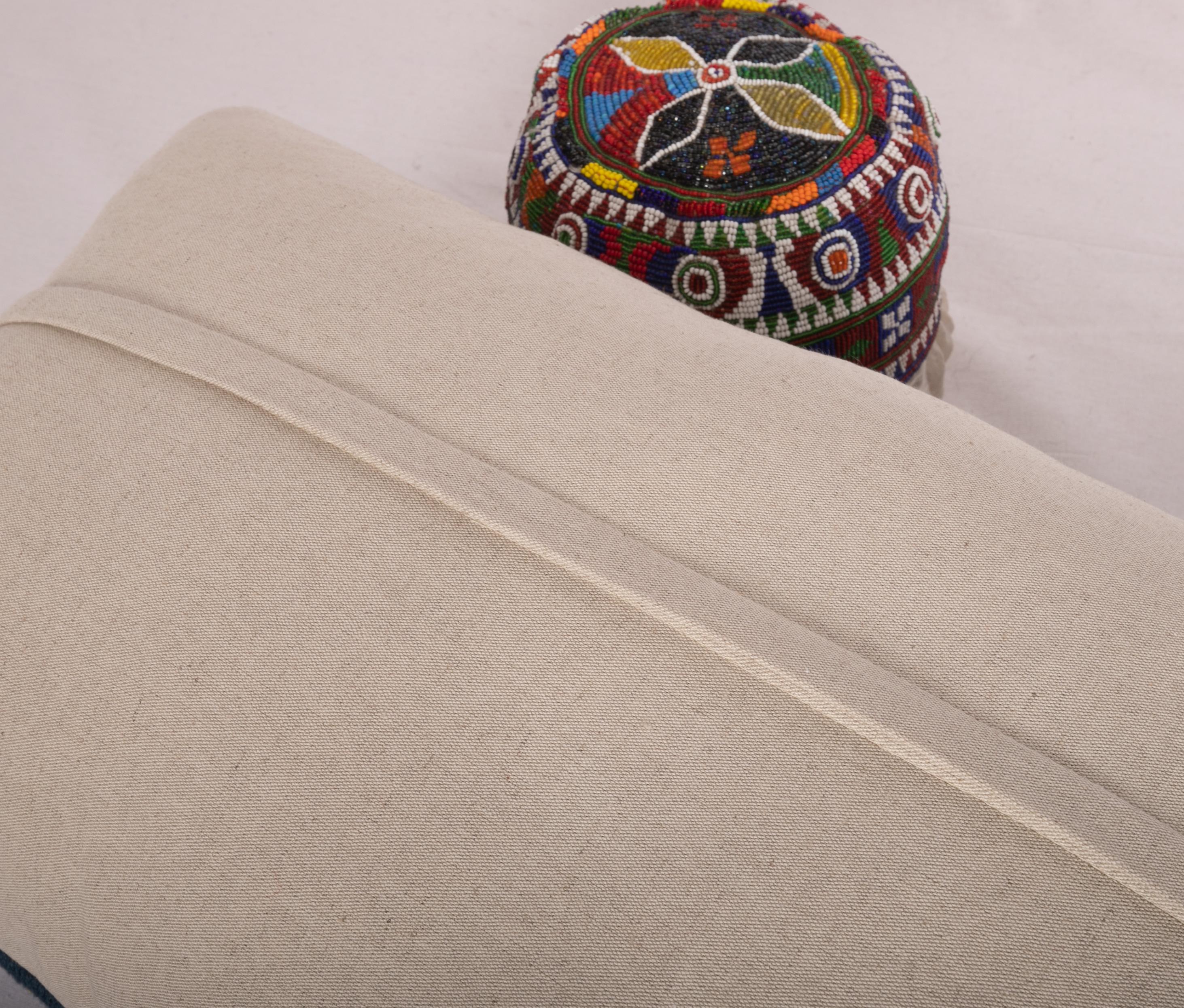 Cotton Overdyed Vintage Suzani Pillow Case, Mid-20th Century