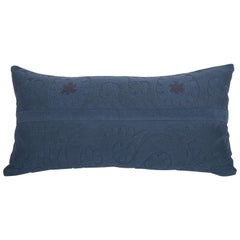 Overdyed Vintage Suzani Pillow Case, Mid-20th Century