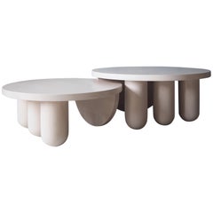 Nesting Tricolumn Coffee Tables by MSJ Furniture Studio