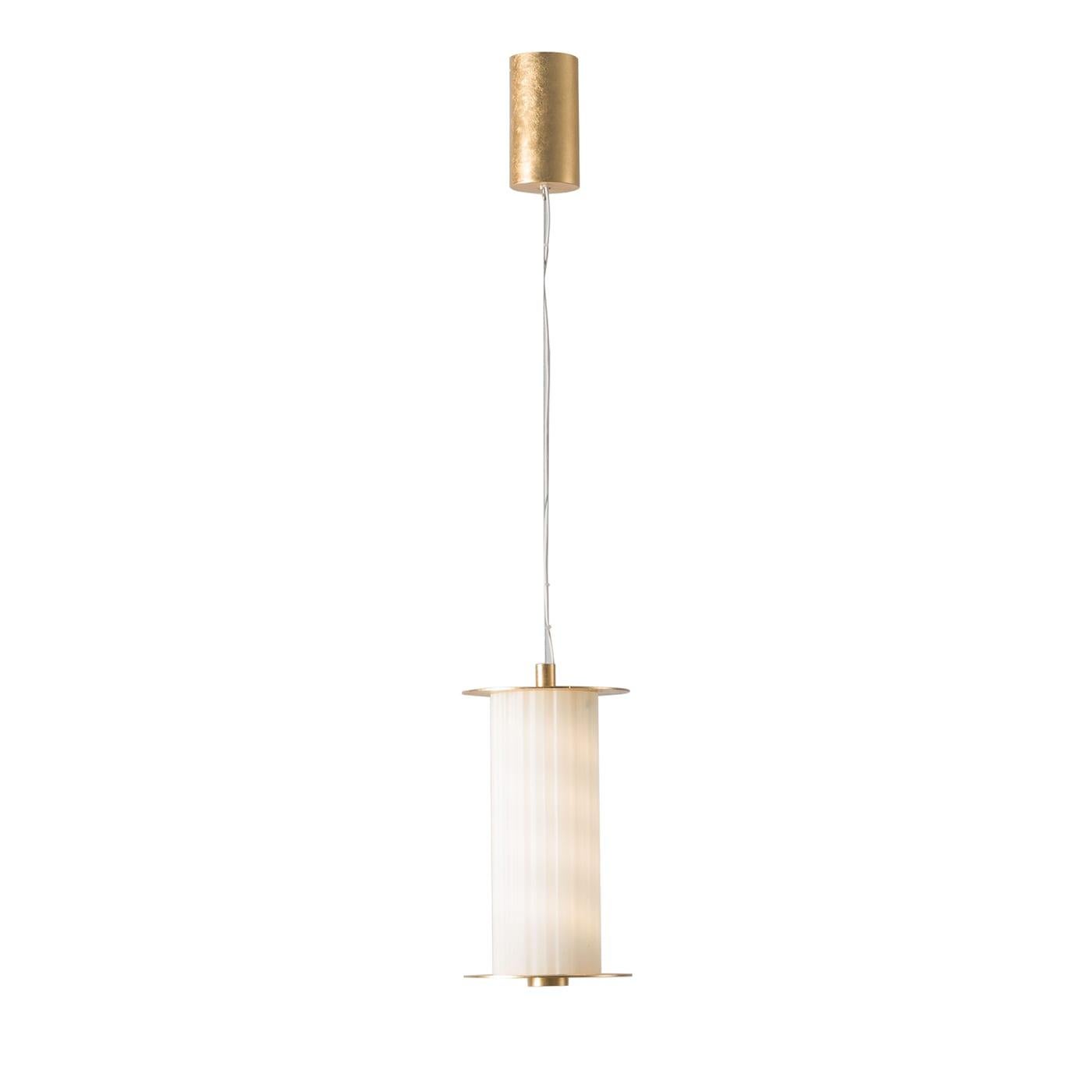 Overlay Golden Pendant Lamp For Sale 3