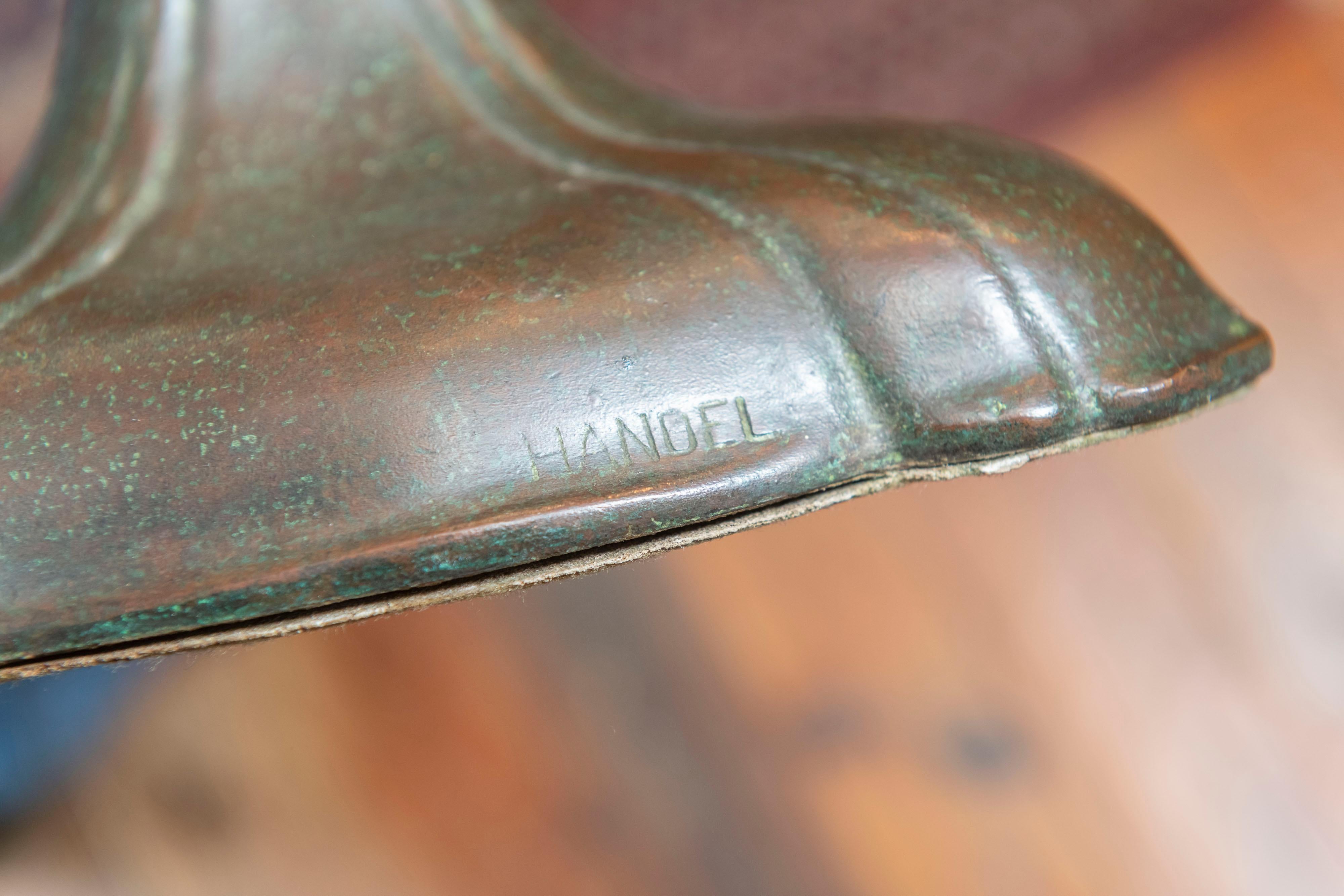 Overlay Scenic Handel Panel Lamp, Original, Signed, circa 1910 1