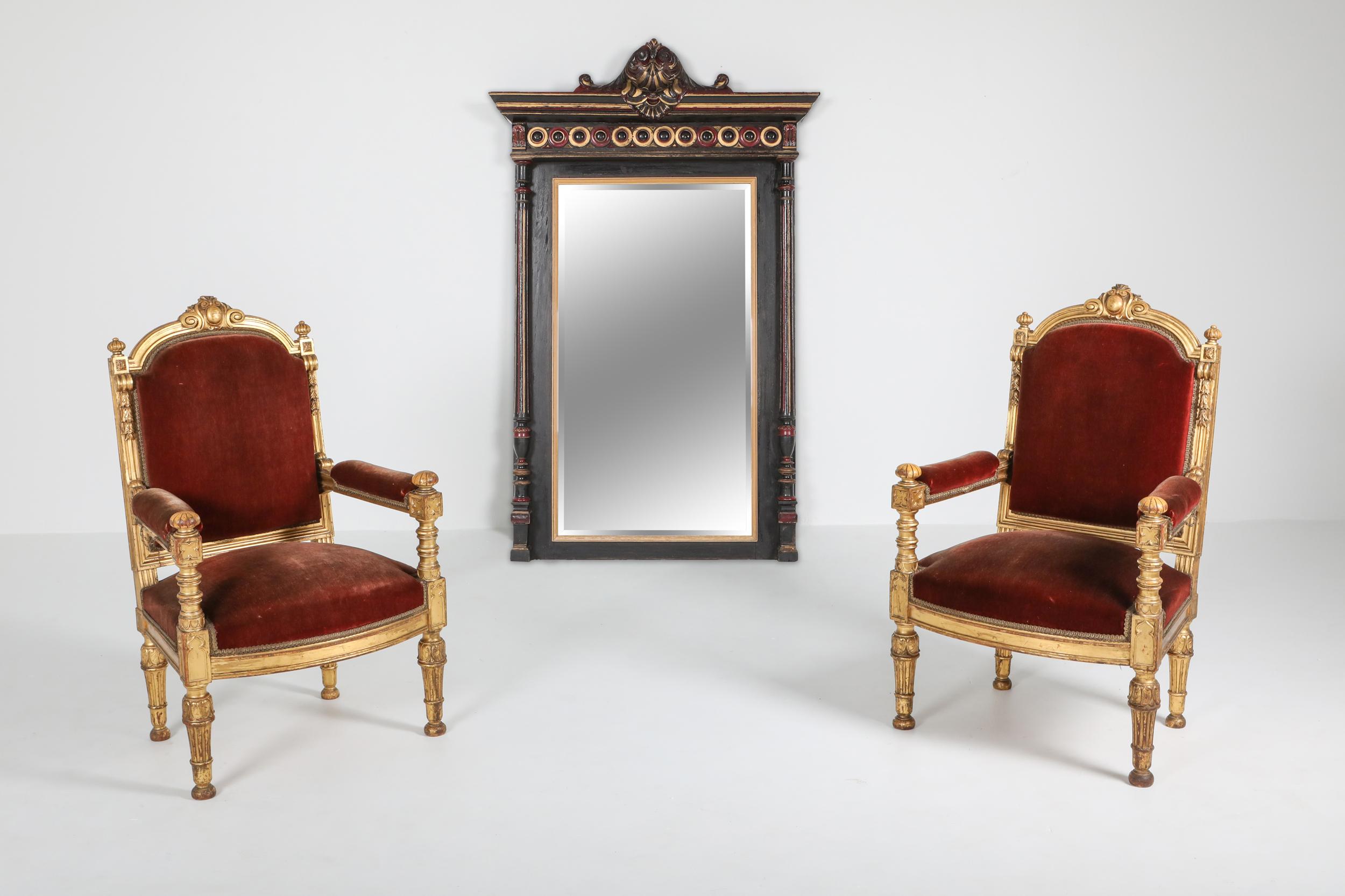 Overmantel Mirror Hand Carved in Regency Style 3