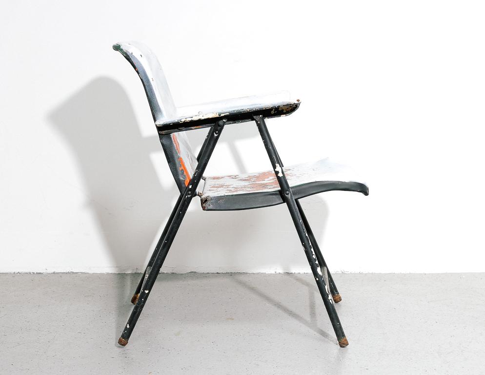 Mid-20th Century Overpainted Folding Armchair by Russel Wright