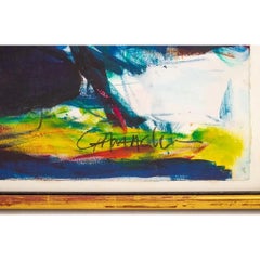 Overs Late 20th Century Abstract Expressionist Still Life Painting