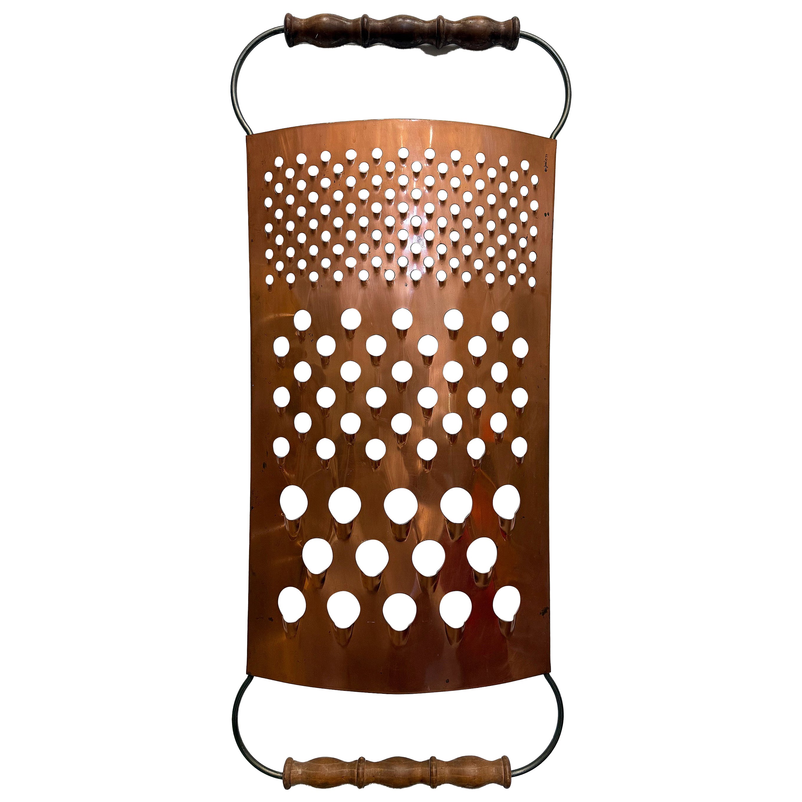 Overscale 1979 Curtis Jeré Cheese Grater Wall Sculpture, Signed For Sale