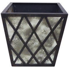 Overscale and Substantial Iron and Aged Glass Planter