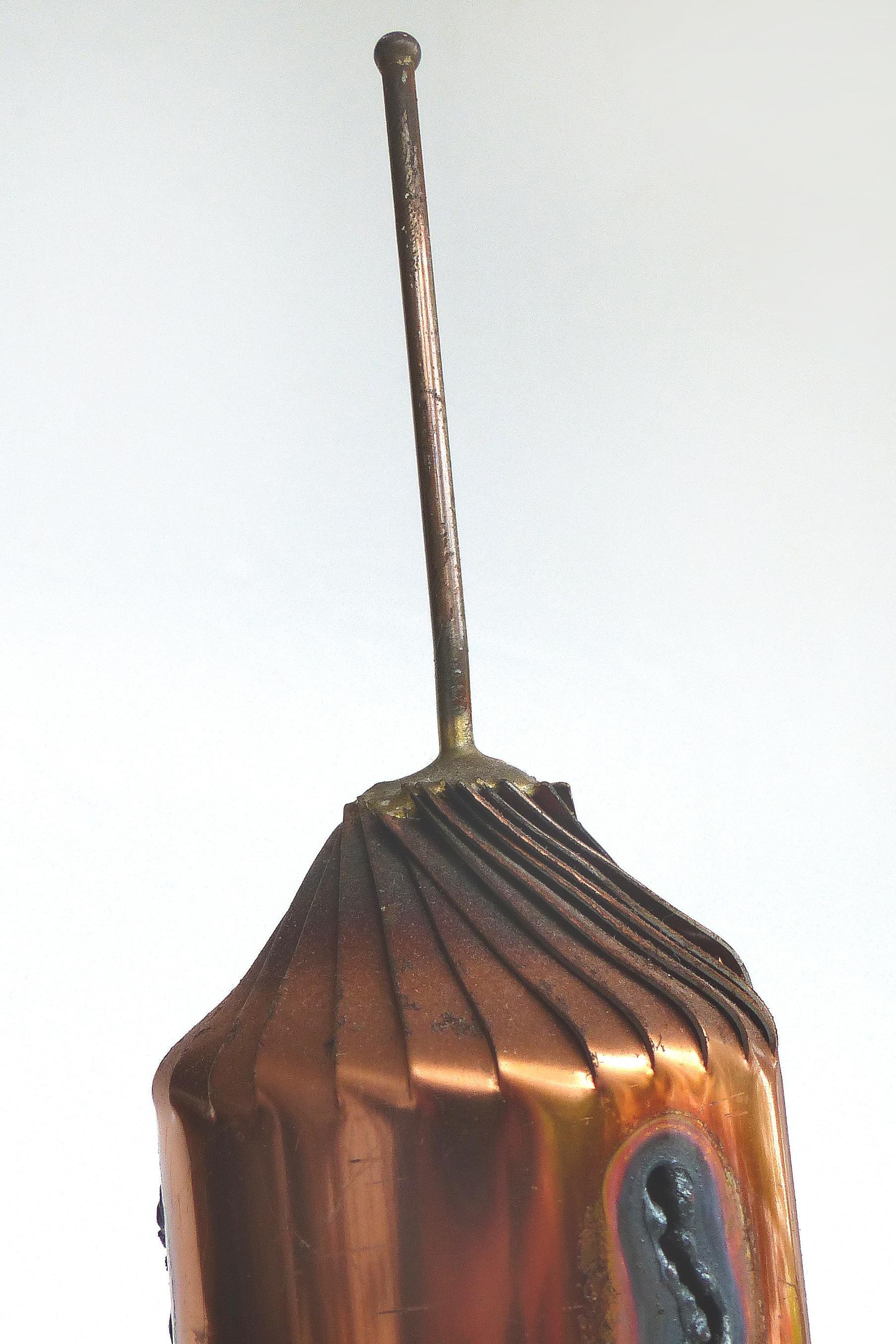 Mid-Century Modern Overscale Brutalist Torch-Cut Cattail Sculpture Attributed to Curtis Jere