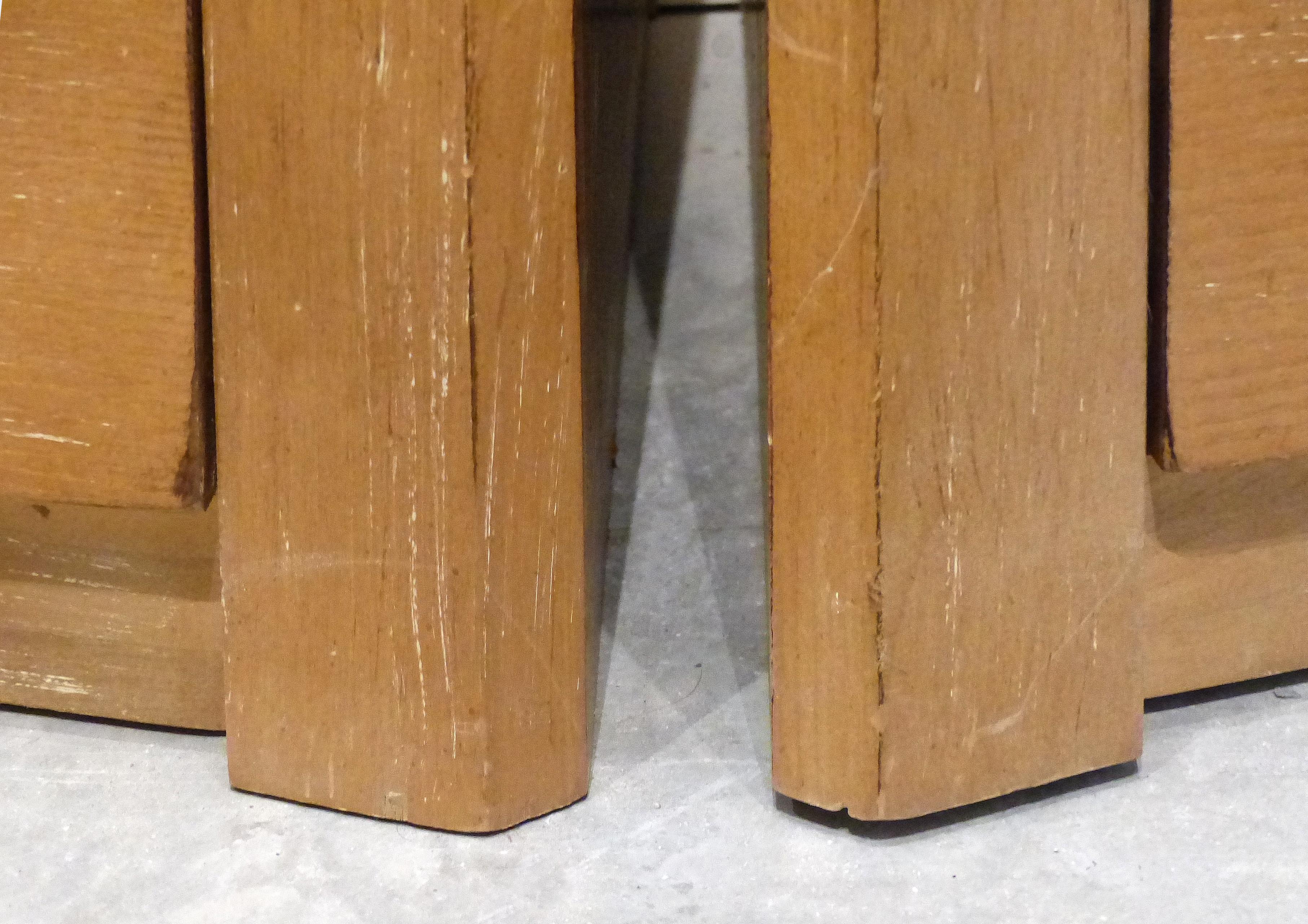 Over Scale Century Furniture Concave Chests of Drawers with Travertine Tops 4
