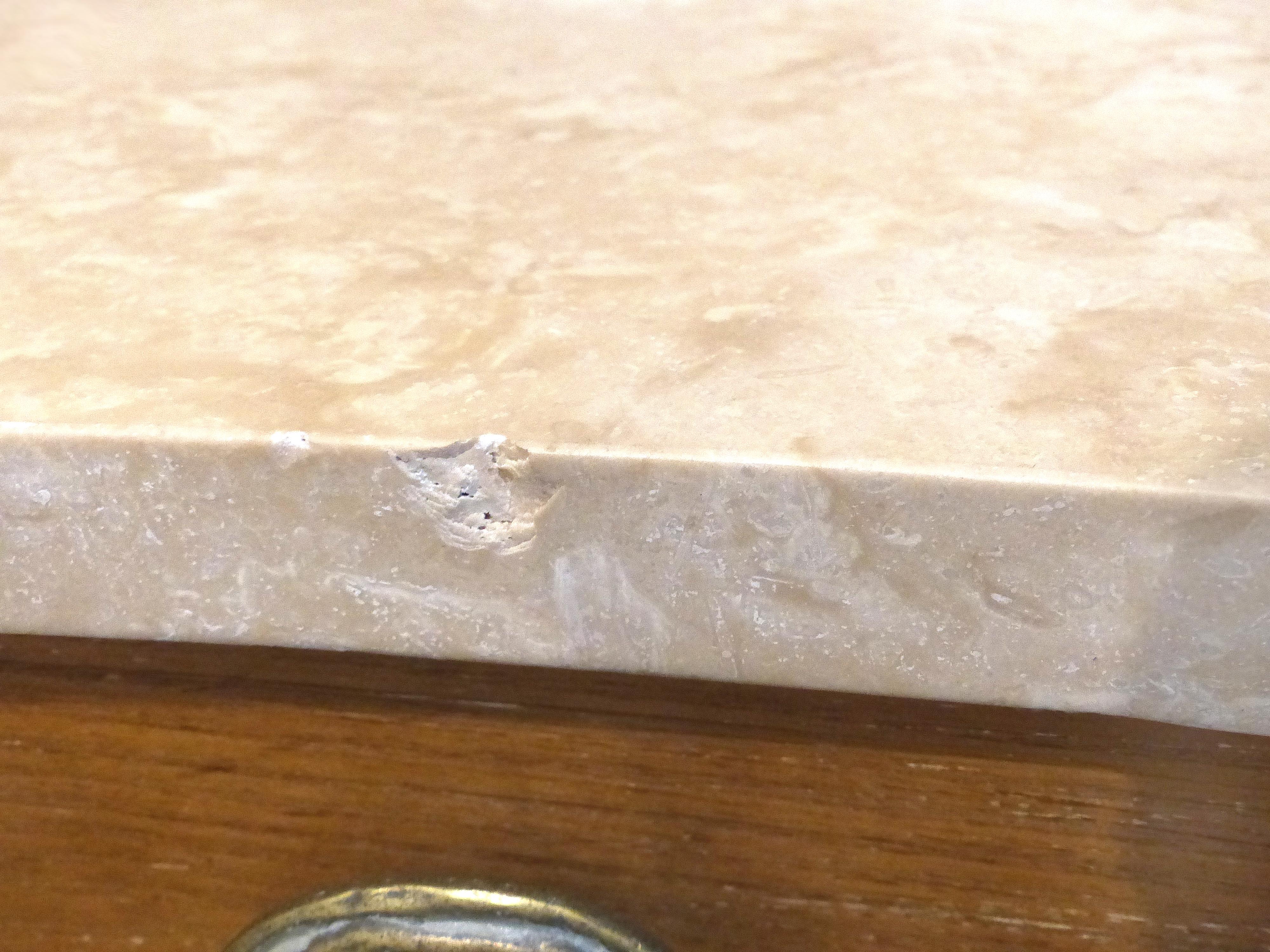 Over Scale Century Furniture Concave Chests of Drawers with Travertine Tops 5