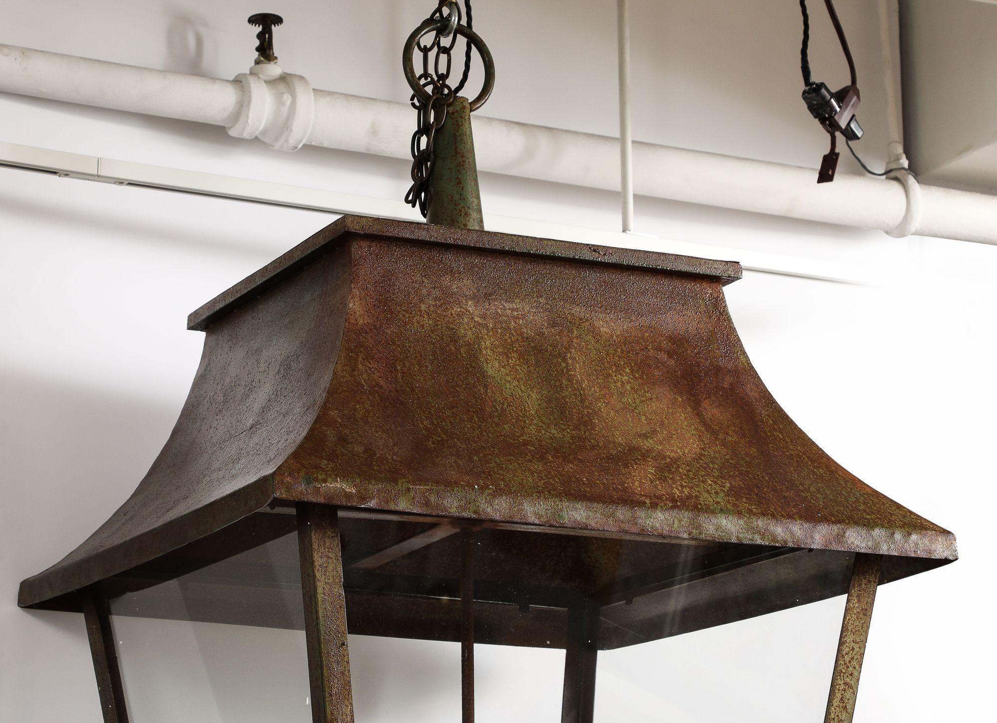Iron Overscale English Hall or Stable Lantern