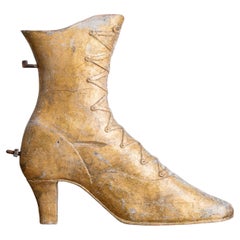 Antique Overscale Giltwood Shoe, 19th Century