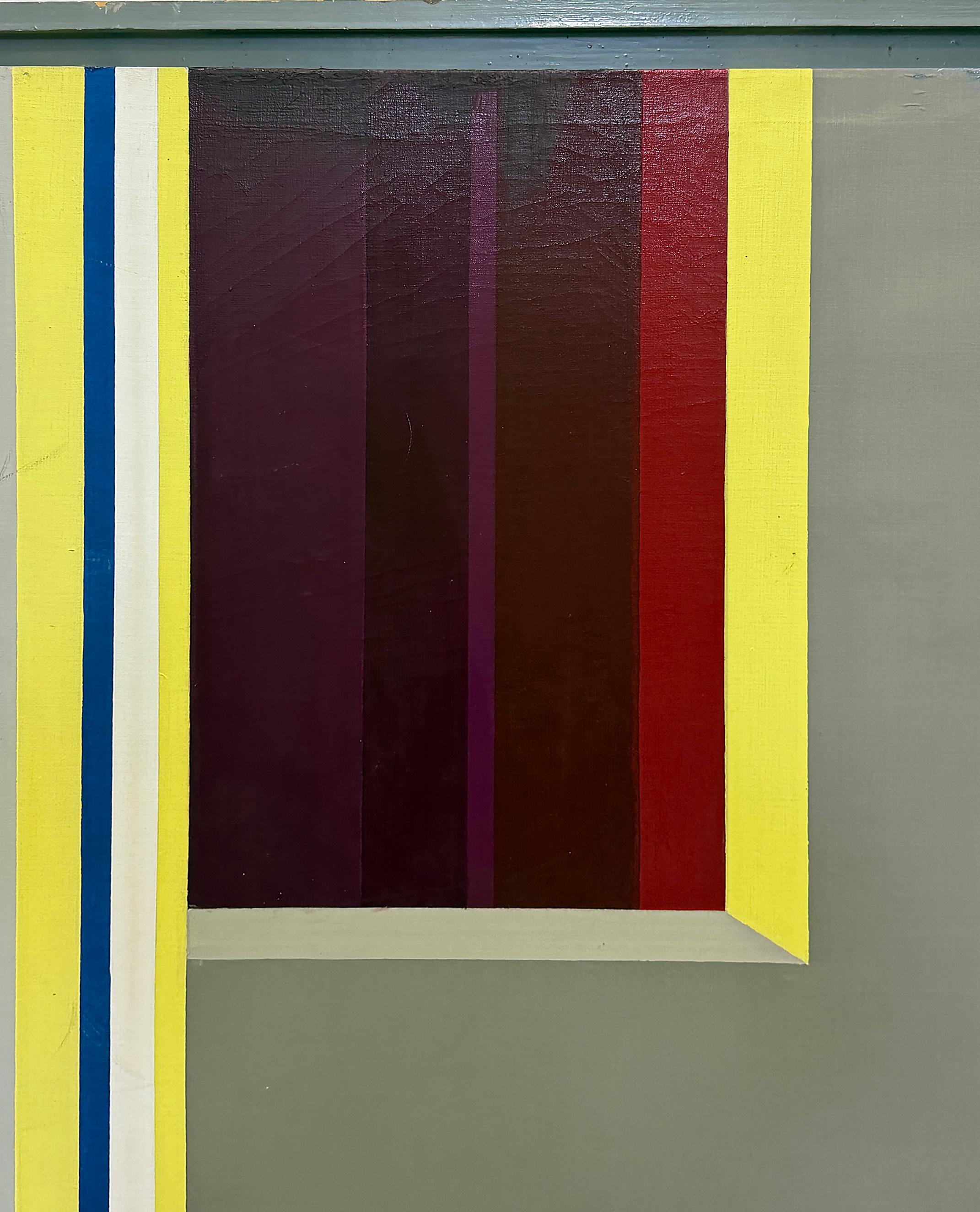 Overscale Hard-Edge Abstract Painting after Ilya Bolotowsky, Signed Whiniak (Moderne) im Angebot