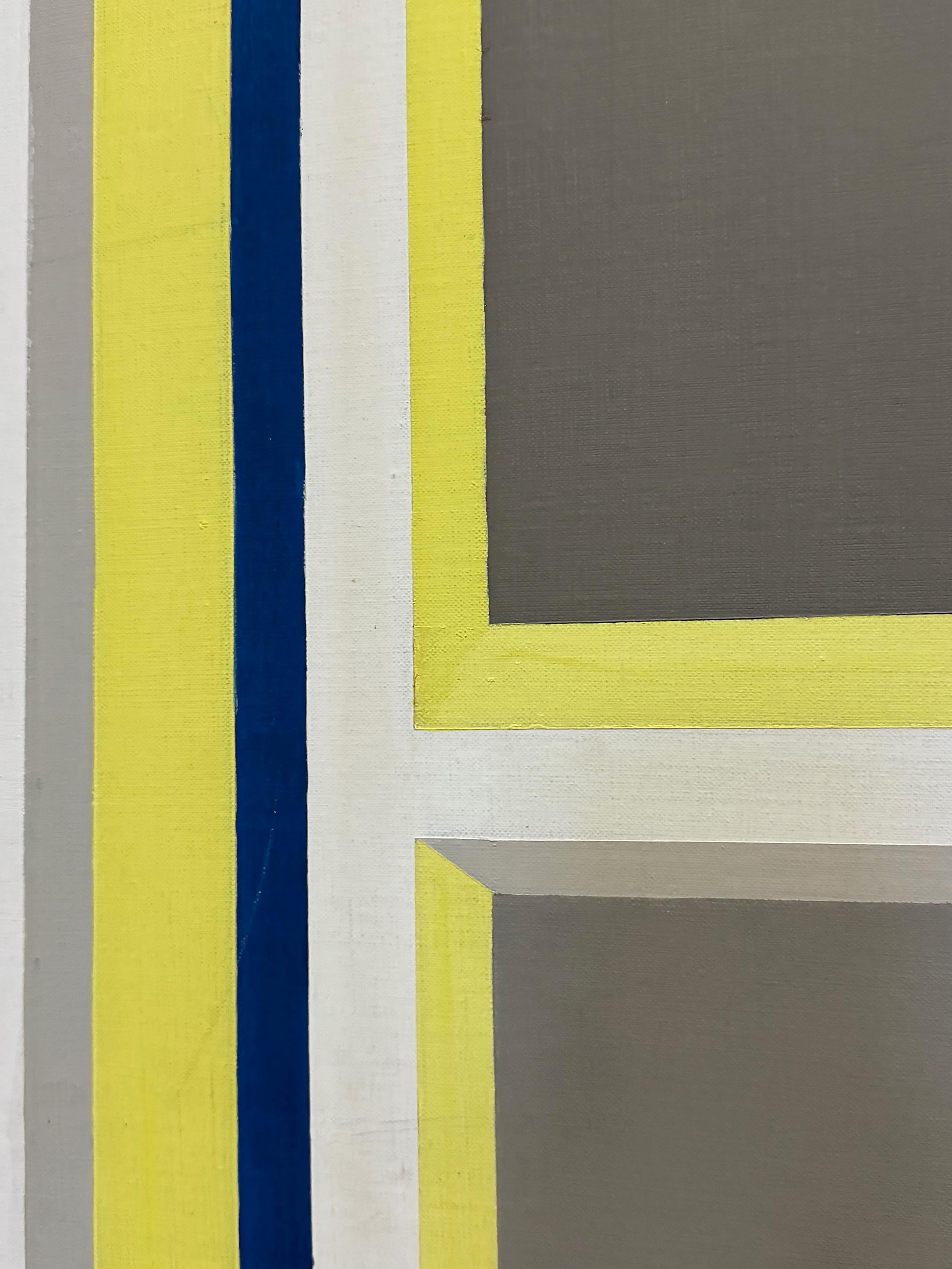 Overscale Hard-Edge Abstract Painting after Ilya Bolotowsky, Signed Whiniak im Zustand „Gut“ im Angebot in Miami, FL