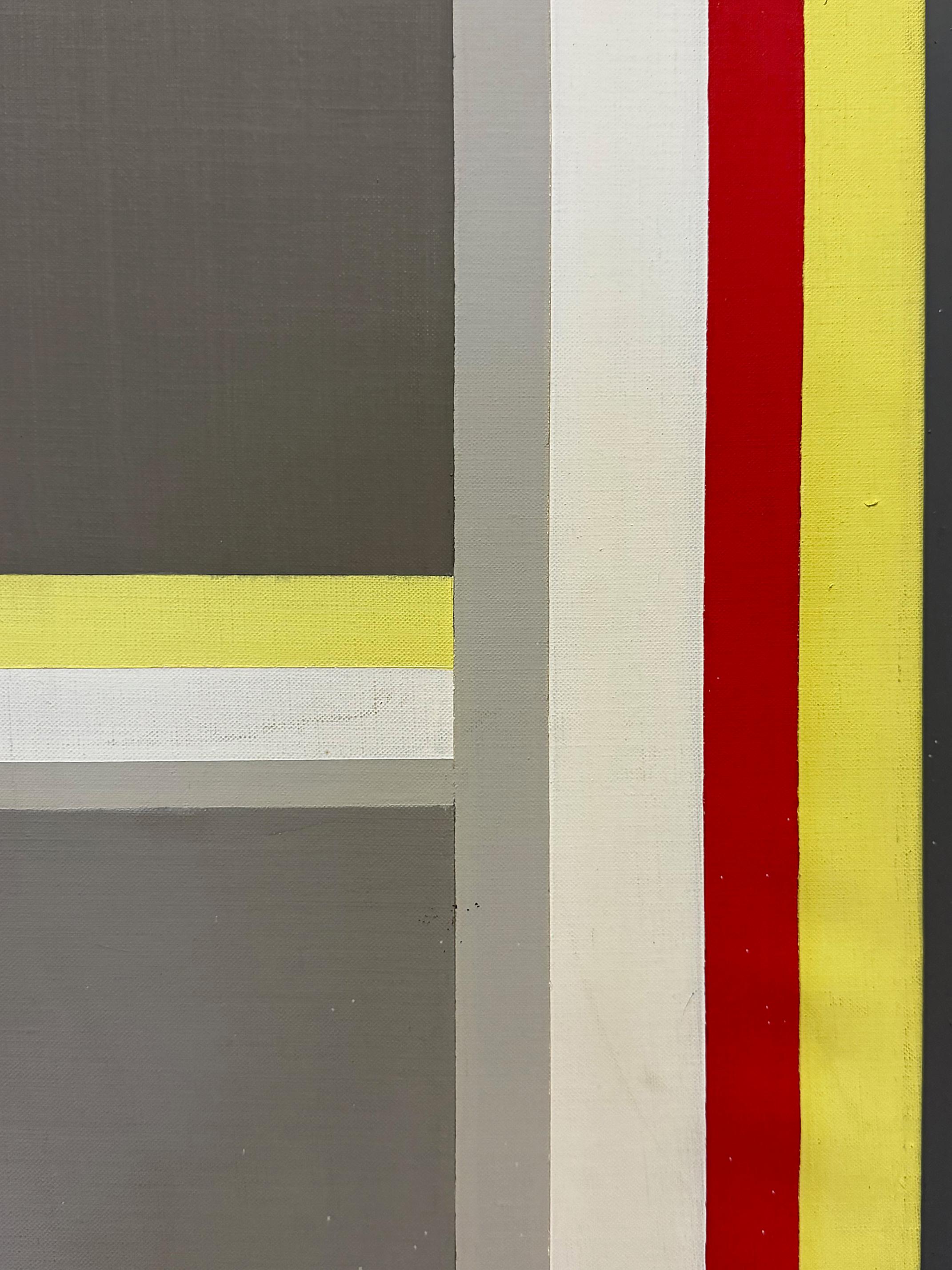 Overscale Hard-Edge Abstract Painting after Ilya Bolotowsky, Signed Whiniak (Ende des 20. Jahrhunderts) im Angebot